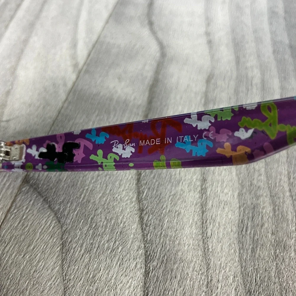 Ray-Ban New Wayfarer RB2132 Sunglasses Floral Frame Limited Edition 55 [] 21 145 - Picture 6 of 10